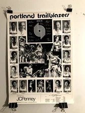 Portland Trail Blazers 1978-79 JCPenny Poster 17x24 TV schedule