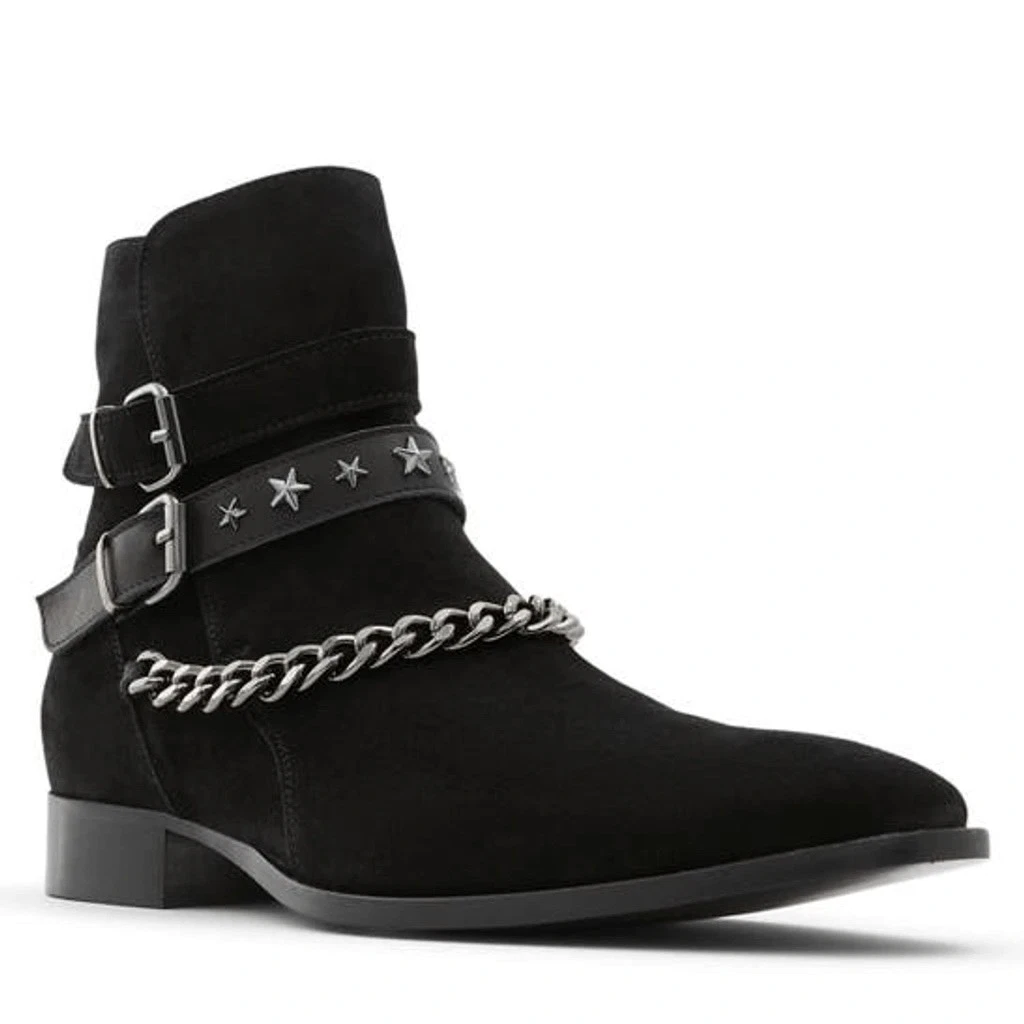 ALDO Men’s Black Suede Studded Siringo Boots Mens size 8 $_57.JPG?set_id=880000500F main image 2
