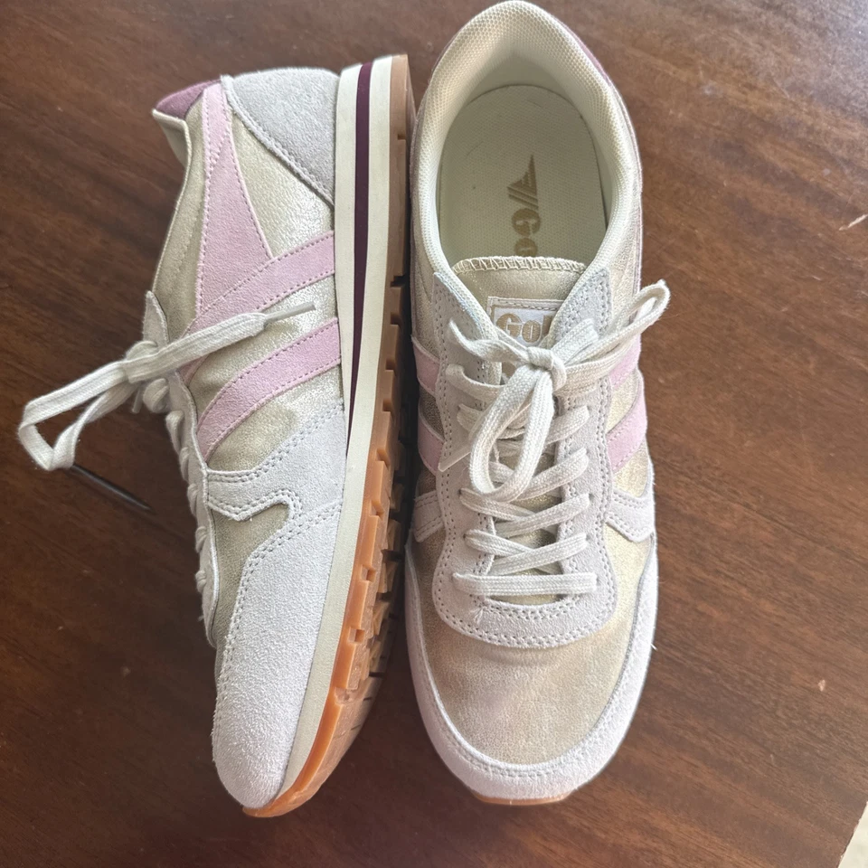 Tenis Gola Daytona Blaze CLB338 Para mujeres EE. UU. 10 Dorado Tiza Rosa Zapatos para Correr Foto 4 de 4