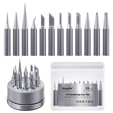 Soldering Iron Tips Set 12 pcs for Hakko FX-888, FX-600  More Stations