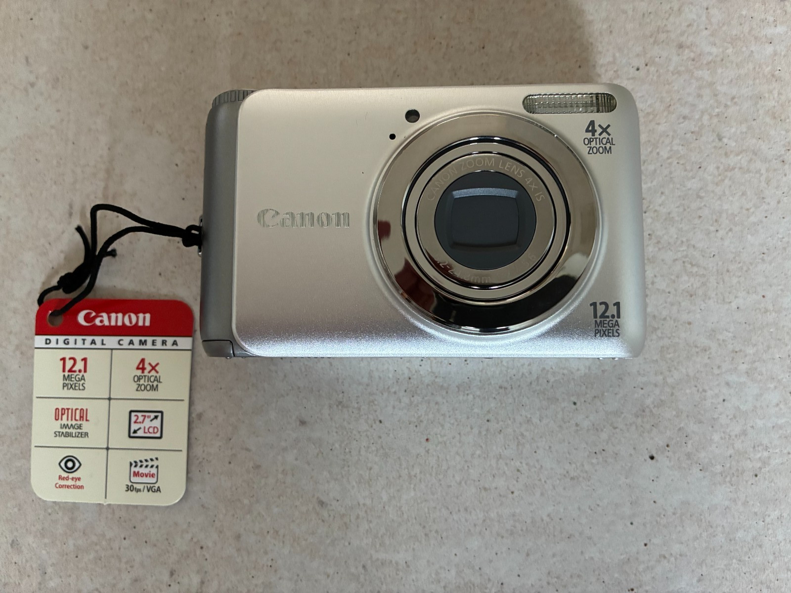 Canon PowerShot A3100 IS Digitalkamera 12.1MP 4x Zoom Silber Kompaktkamera - neu