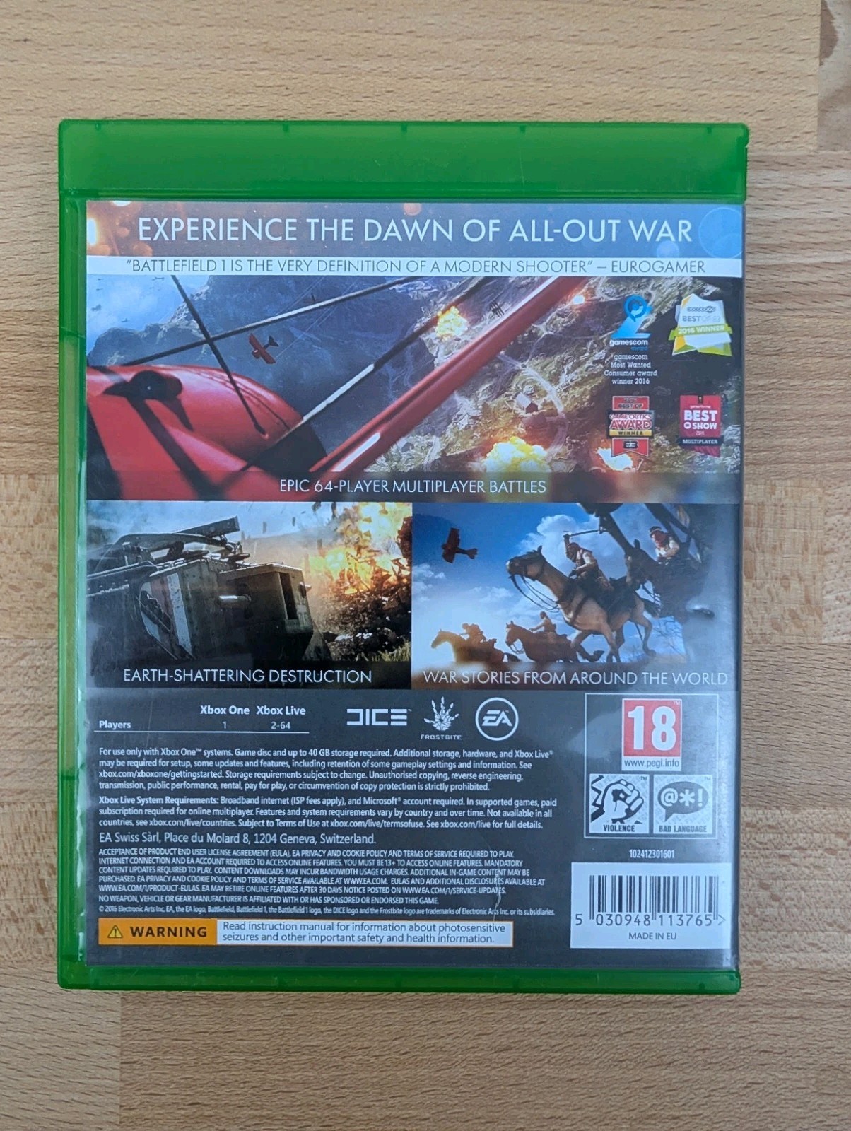 Xbox One Battlefield 1 by EA Games PEGI 18 Video Game UK PAL image 4