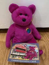 Beanie Baby Scarce Cubs Wrigley Field 1999 Millennium Bear With Card Baseball!!!