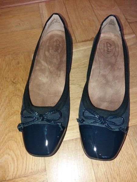 Women Clarks Heels Navy 37 #7CKD