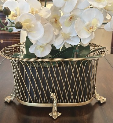 Chelsea House Gold Wire Ironwork Koi Feet Planter 50% Off & Orchids Are Optional
