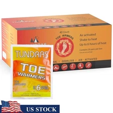 Toe Warmers Air Activated 20 Pairs Odorless Long Lasting Heat Outdoor Sports New