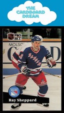 Ray Sheppard 1991-92 Pro Set French #162 New York Rangers Hockey Card