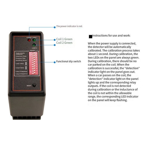 Dual Channel Vehicle Loop Detector Sensor PD232 for Parking Gate ...