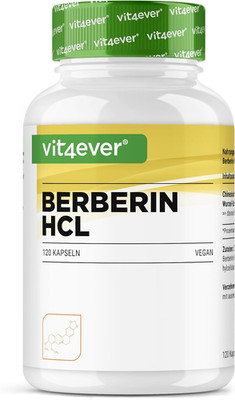 Vit4Ever Berberin HCL Extrakt - 120 Kapseln - 500 Mg - Hochdosiert | Aus Goldfad