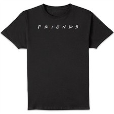Image of Friends Logo Contrast Adults T-Shirt | Official Licensed TV Sitcom Tee | Black
