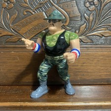 WWF Hasbro Custom Sgt. Slaughter 🔥 USA Sweat Bands 🔥 WWE Retro