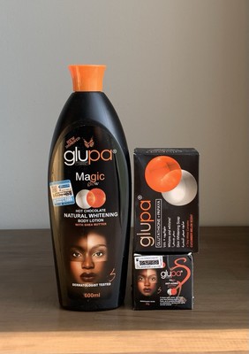 Glupa Magic Glow Skin  Set: Lotion 600ml, Soap& face Cream