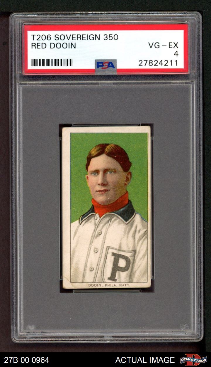 1909 T206 Red Dooin Sovereign Phillies PSA 4 - VG/EX