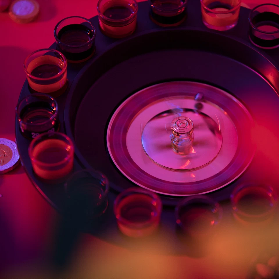 Roulette trinkspiel Trinkroulette 16 Gläser 2 Kugeln Schnaps Roulette Saufspiel - Bild 3 von 4