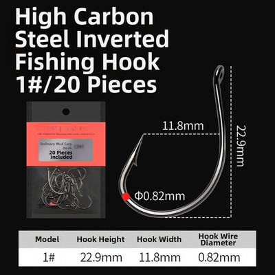 20er-Pack Dragon Scale Haken Flachschaft Design verbesserte Zähigkeit Aufrollen
