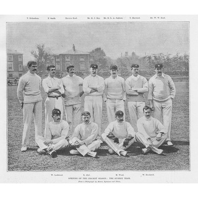 CRICKET The Surrey Team Opening of the Season - Antique Print 1894