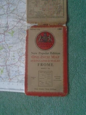 CLOTH Ordnan Surv Map Frome 1946 Bath bit, Mere. Bruton, Trowbridge, Wincanton