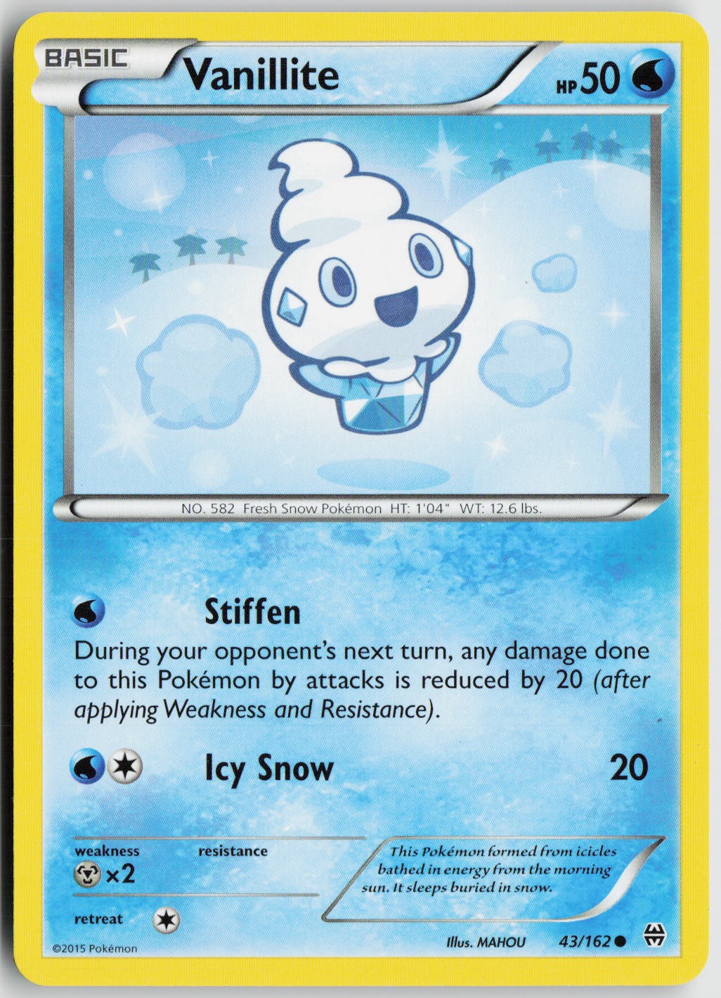 LP Vanillite 43/162 Common BREAKthrough Pokemon