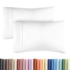 King Pillow Cases Set of 2 - Ultra Soft Hotel Quality Pillowcase Covers - Com...