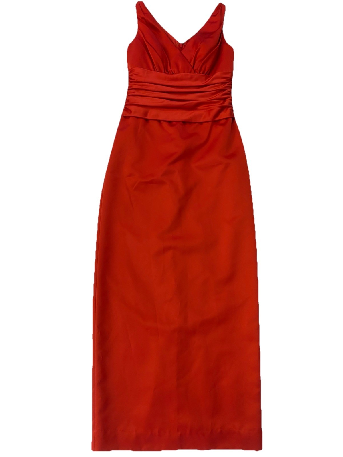 David’s Bridal Coral Orange Red Dress Size 6