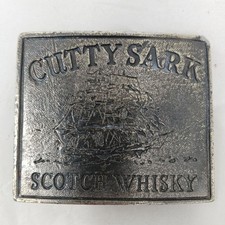 Belt Buckle Cutty Sark Scotch Whisky Vintage Metal J-12