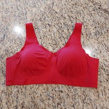 HONEYLOVE V-Neck Bra Size 1X Red Pullover Wireless