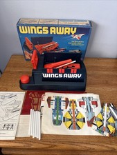 Wings Away Flyer Plane Launcher Mattel 1980 Vintage Paper Airplane Toy USA Rare