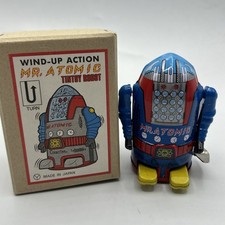 CRAGSTAN MR. ATOMIC robot wind up tinplate tin plated toy antique collection