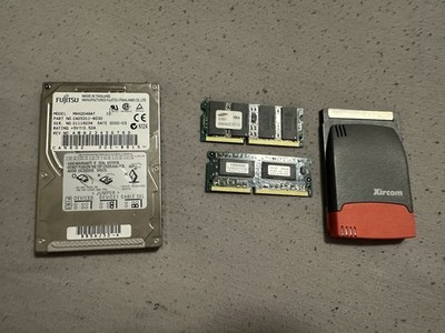 Retro Fujitsu 20GB HDD + SDRAM RAM + Xircom RealPort PCMCIA ungeprüft