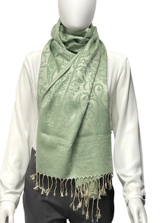 PASHMINA SCHAL 70 X 170 CM IN HELLGRÜN SOGNI D´ORO SCHMUCKJAGD