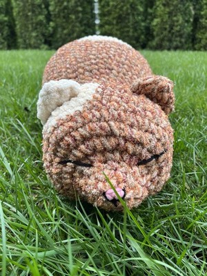 Cozy Sleeping Calico Kitty, soft, squishy, perfect neck pillow or cuddle buddy!