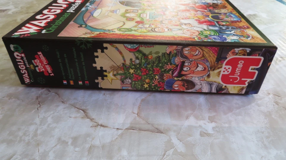 Wasgij Christmas Puzzles #16 "The Christmas Show" 2 Puzzle Box 1000 Piece Each - Image 4 of 4