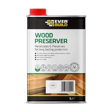 Everbuild Clear Wood Preserver Quick Dry Interior Exterior Treatment 1L