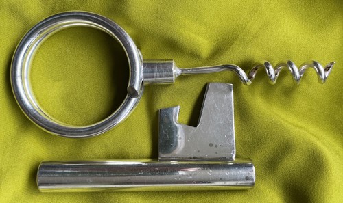 Napier Schlüssel Flaschenöffner und Korkenzieher Kombi | versilbert | SEHR FEIN - Bild 6 von 6