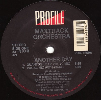 Maxtrack Orchestra - Another Day - USA 12'' Vinyl - 1989 - Profile