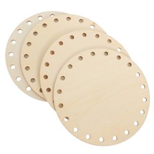 4pcs Wooden Bag Bottom DIY Knitting Crochet Bag Shaping Base with Holes 15cm