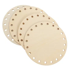 4pcs Wooden Bag Bottom DIY Knitting Crochet Bag Shaping Base with Holes 15cm