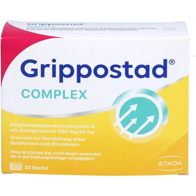 STADA CONSUMER HEALTH DEUTSCHLAND GMBH GRIPPOSTAD Complex ASS/Pseudoeph.500/30 mg Orange 20 St PZN 16903477