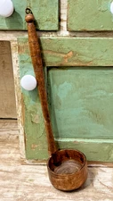 Vintage Wooden Dipper Ladle Primitive Farmhouse Rustic Kitchen Decor