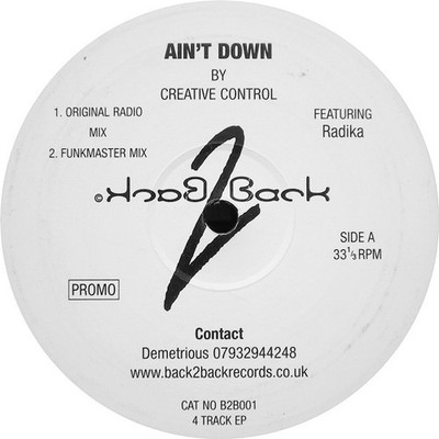 Creative Control - Ain't Down - Used Vinyl Record 12 - Promo - G5628z