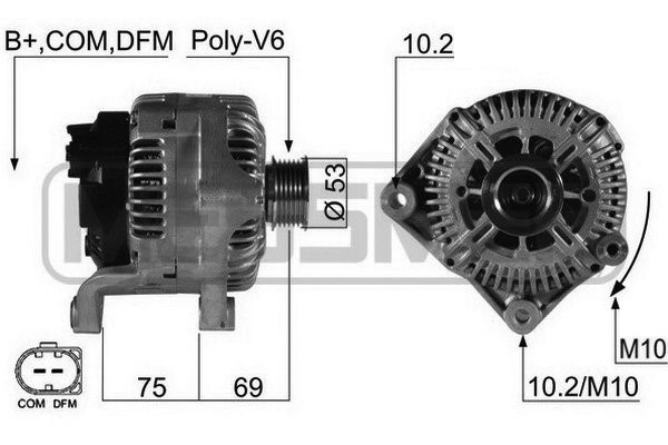 Messmer Lichtmaschine Generator 170A 14V FüR BMW 5Er Touring 525D 520D 530D-image