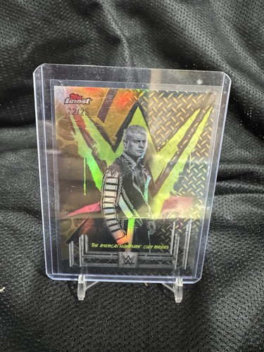 Cody Rhodes 2025 Topps Finest Gold Refractor /25 WWE Wrestling Card SSP - Picture 1 of 2