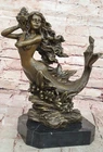 Mermaid Bronze Statue Sculpture Female Figurine Mythical Fantasy Home Decor Sale