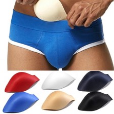 Breathable 3D Cup Bulge Enhancer Men's Swimwear Sponge Pouch Pad Briefs