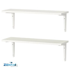 2x IKEA Wall Shelf with Brackets Wall Mounted Display Storage Complete Shelves
