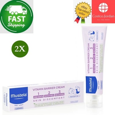 2 Pack X Mustela Vitamin Barrier Cream, Skin Discomfort  100 ml  FAST SHIPPING 