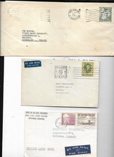 1963/64 COVERS x 3 TO "WORLD RADIO HANDBOOK", DENMARK. Ex CANADA, AUSTRALIA & RH