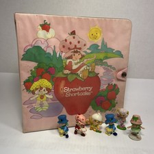Vintage Kenner Strawberry Shortcake Storage Case w/6 Plastic Doll, 1980s