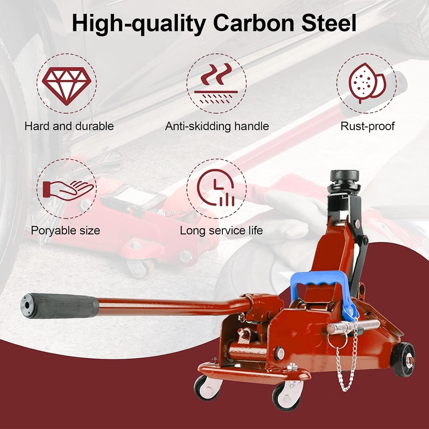 Artibetter Hydraulic Jack Pole Lever Handle Replacement 3 Ton