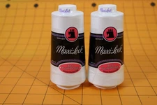 2 SPOOLS OF MAXI-LOCK SERGER THREAD-SPUN POLYESTER ALL PURPOSE COLOR WHITE